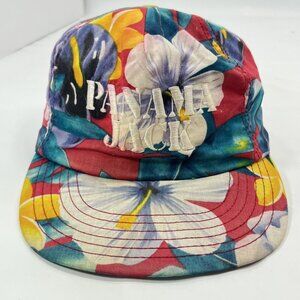 Vintage Panama Jack Floral Adjustable Hat USA made